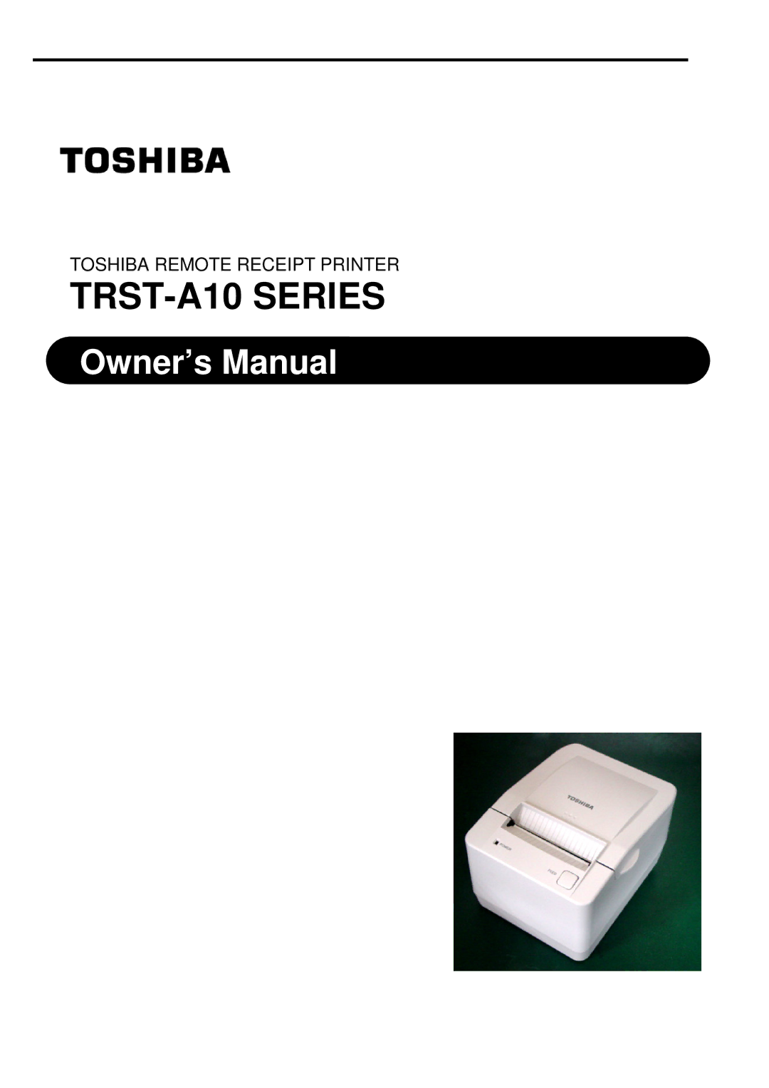 Toshiba owner manual TRST-A10 Series 