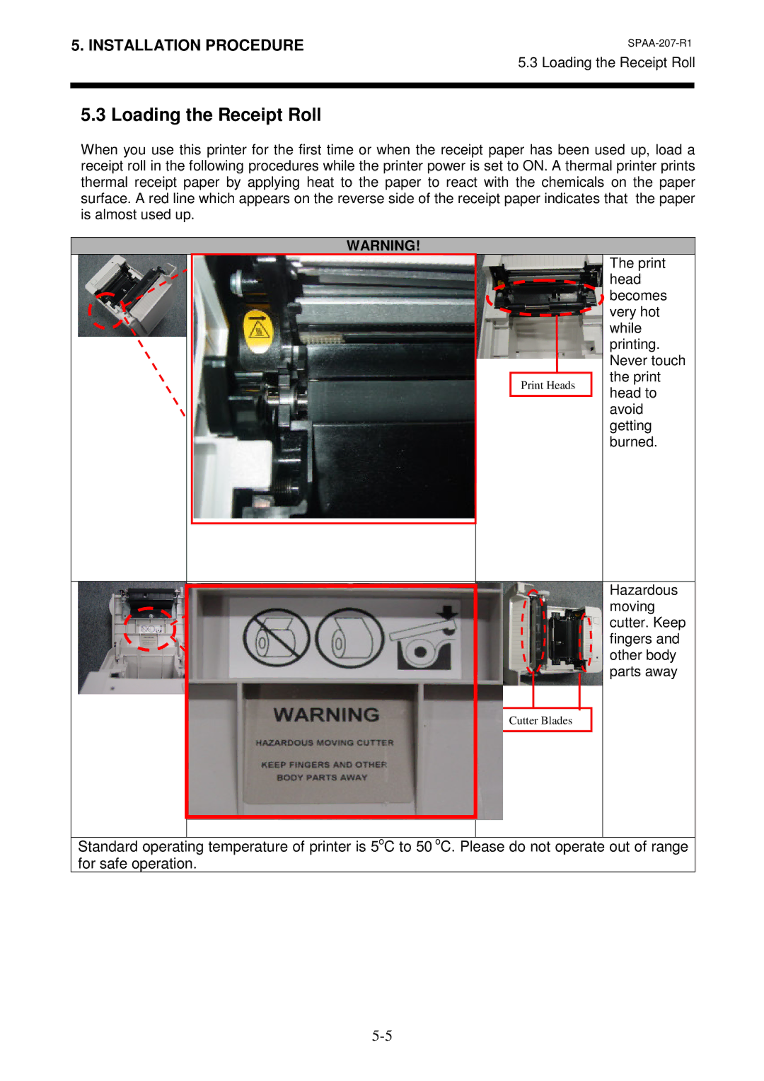 Toshiba TRST-A10 owner manual Loading the Receipt Roll 