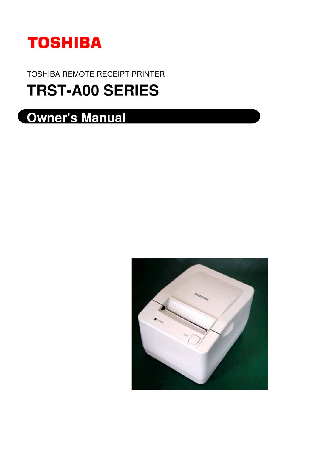 Toshiba TRSTA00UCQMR owner manual TRST-A00 Series 