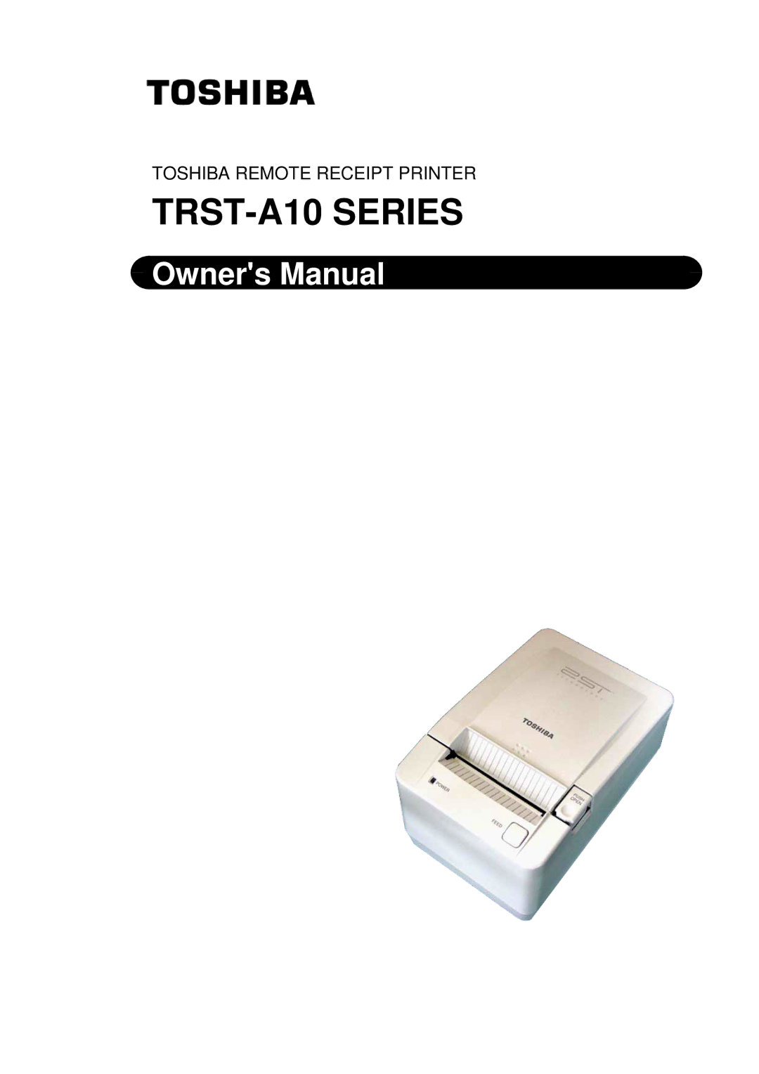 Toshiba TRST-A10 SERIES, TSMB0039901, SPAA-207-R1 owner manual TRST-A10 Series 