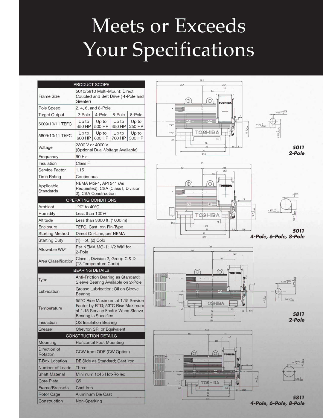 Toshiba TX manual Meets or Exceeds Your Specifications, Product Scope 