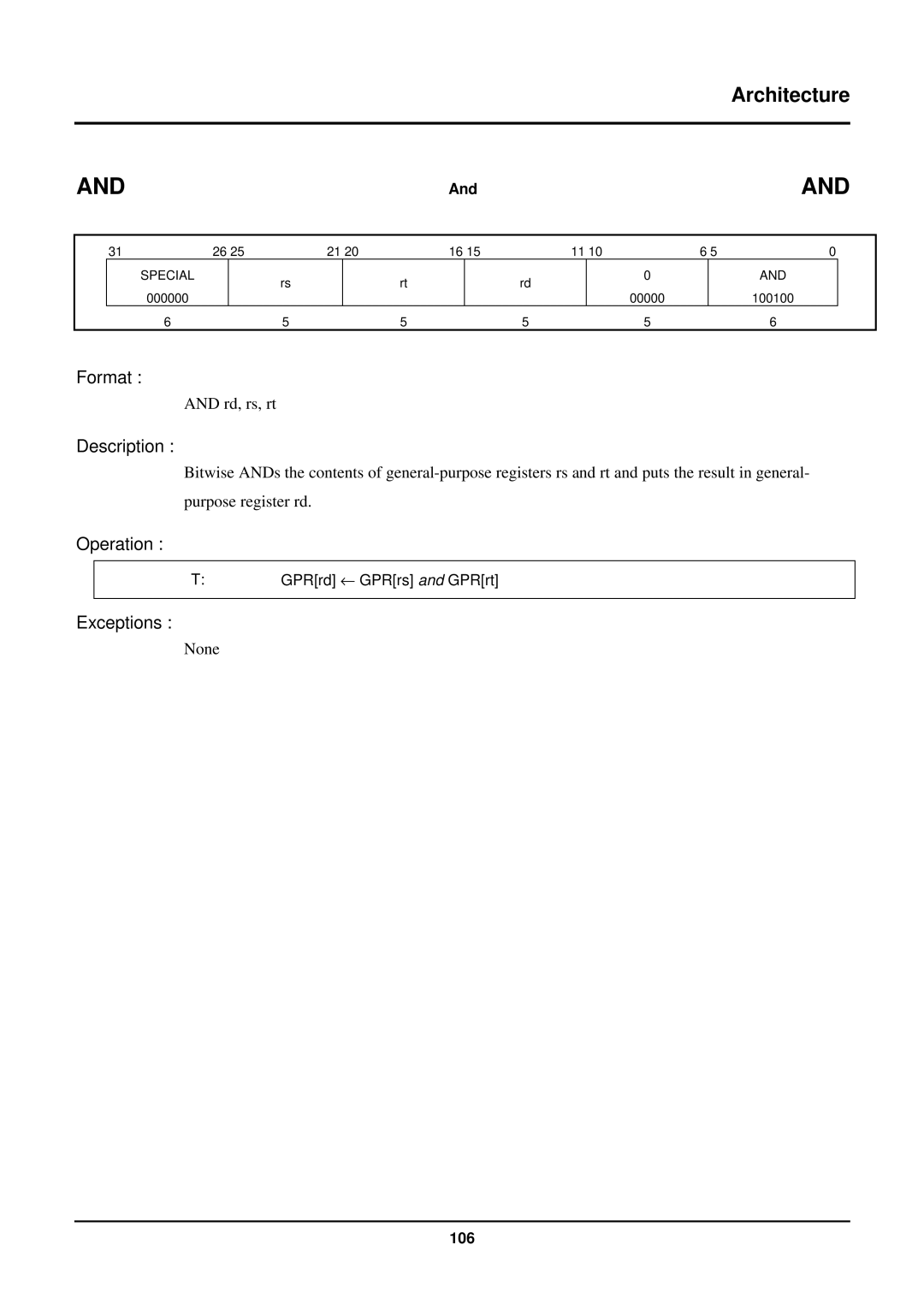 Toshiba TX39 user manual Rd, rs, rt 