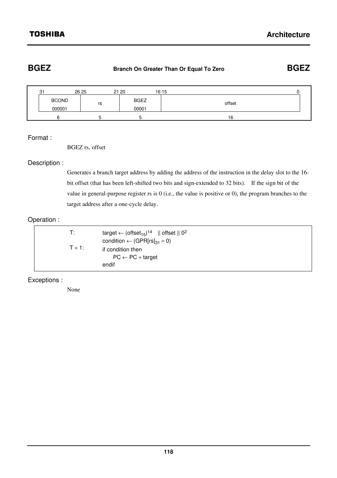 Toshiba TX39 user manual Bgez 