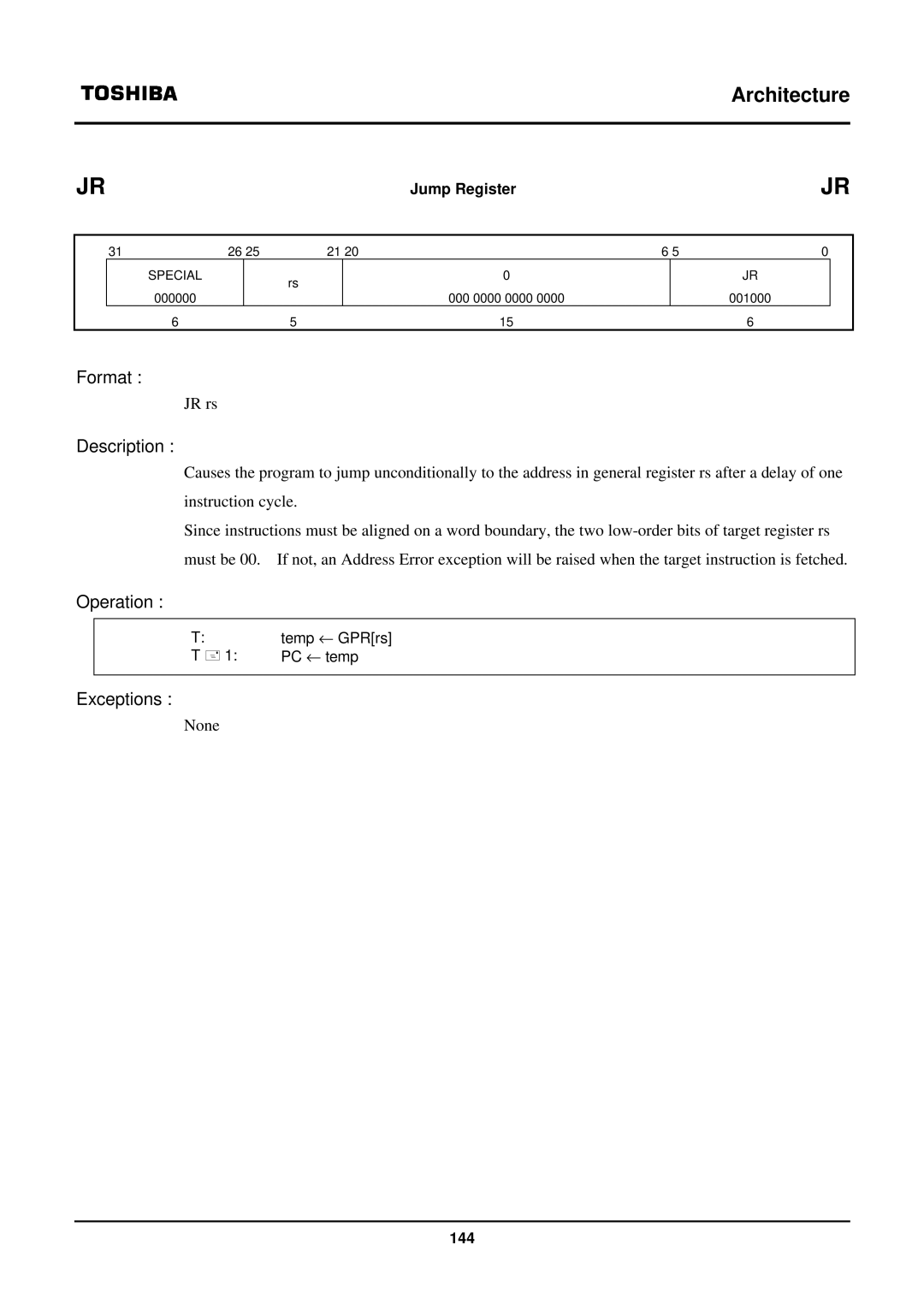 Toshiba TX39 user manual JR rs 