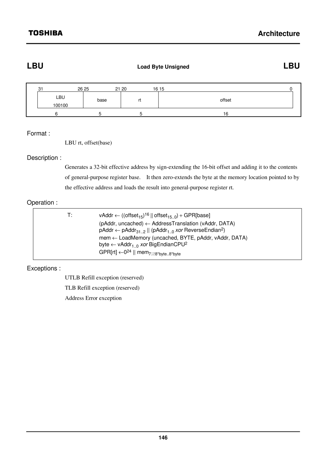 Toshiba TX39 user manual Lbu 