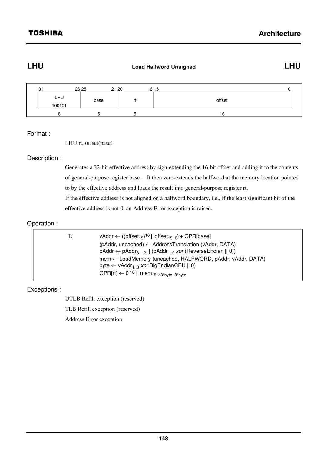 Toshiba TX39 user manual Lhu 