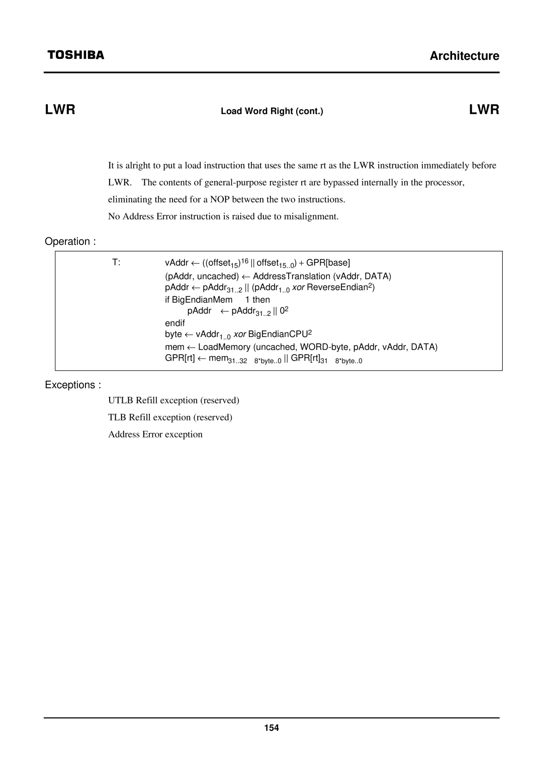 Toshiba TX39 user manual 154 