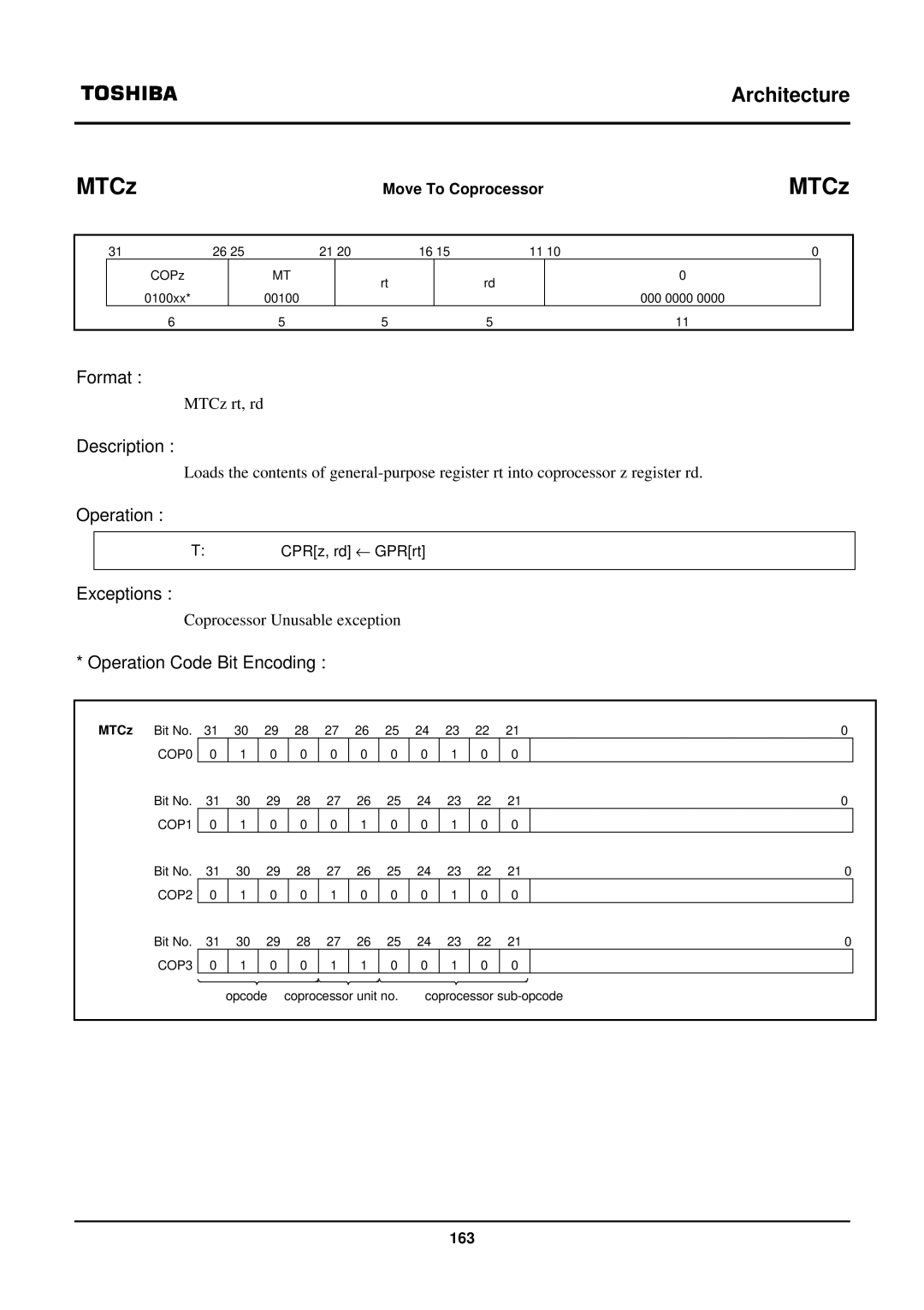 Toshiba TX39 user manual MTCz 