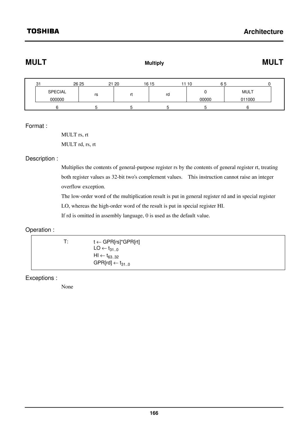 Toshiba TX39 user manual Mult 