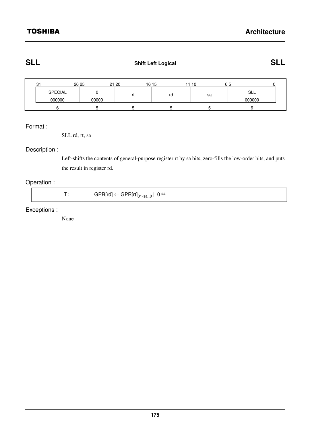 Toshiba TX39 user manual Sll 