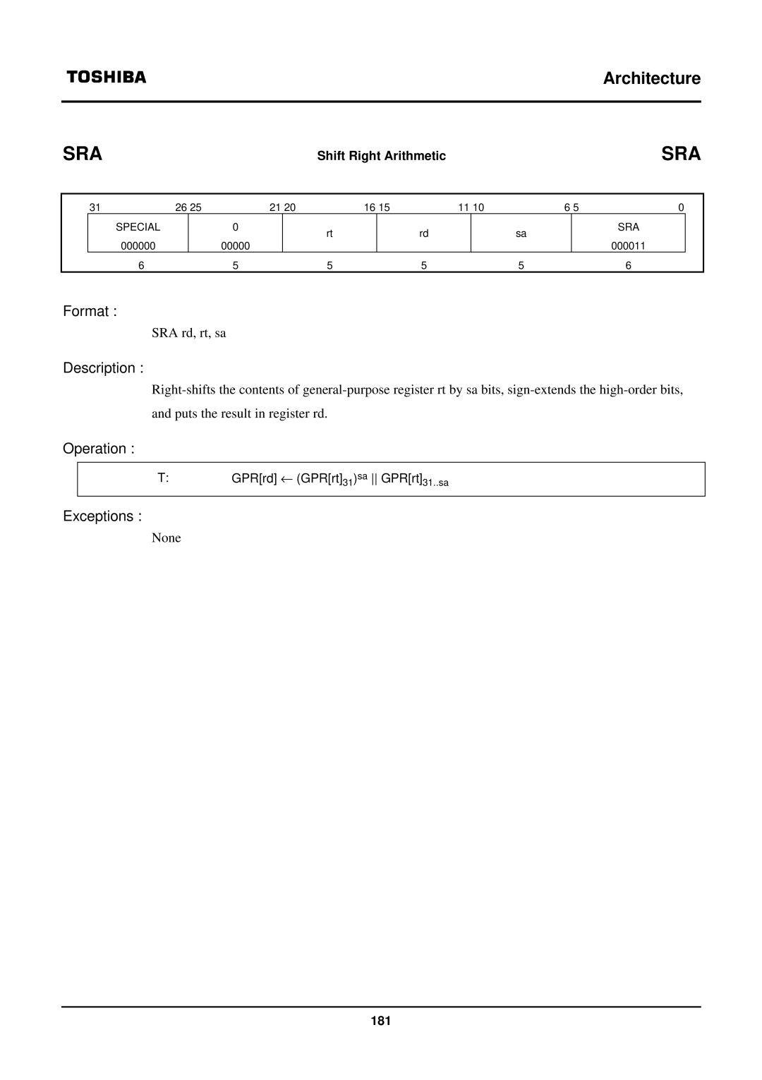 Toshiba TX39 user manual Sra 