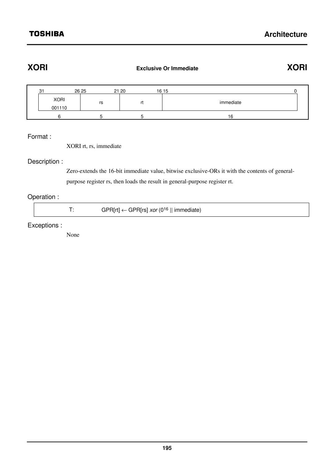 Toshiba TX39 user manual Xori 