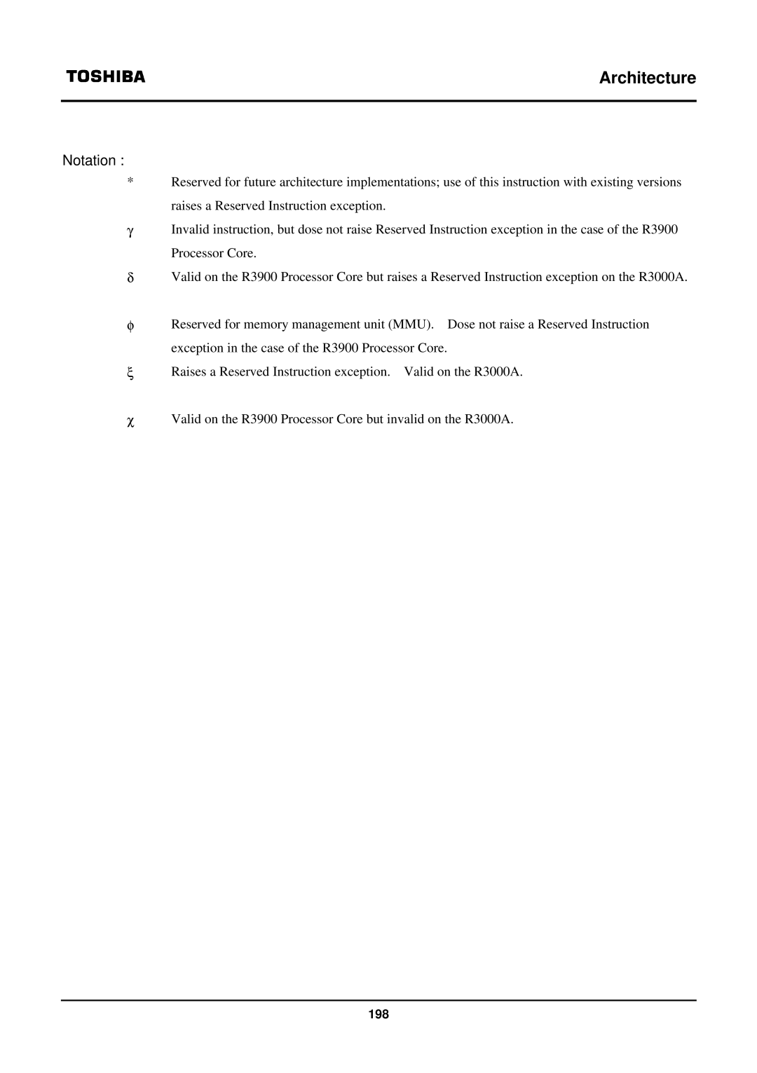 Toshiba TX39 user manual Notation 