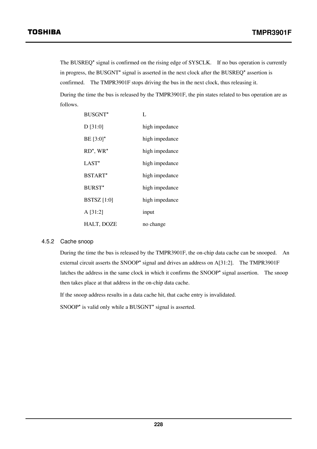 Toshiba TX39 user manual Busgnt*L 