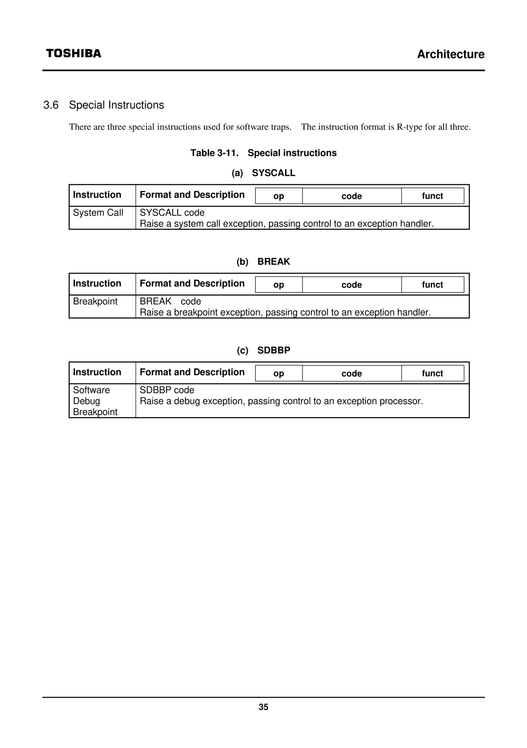 Toshiba TX39 user manual Special Instructions, Special instructions 