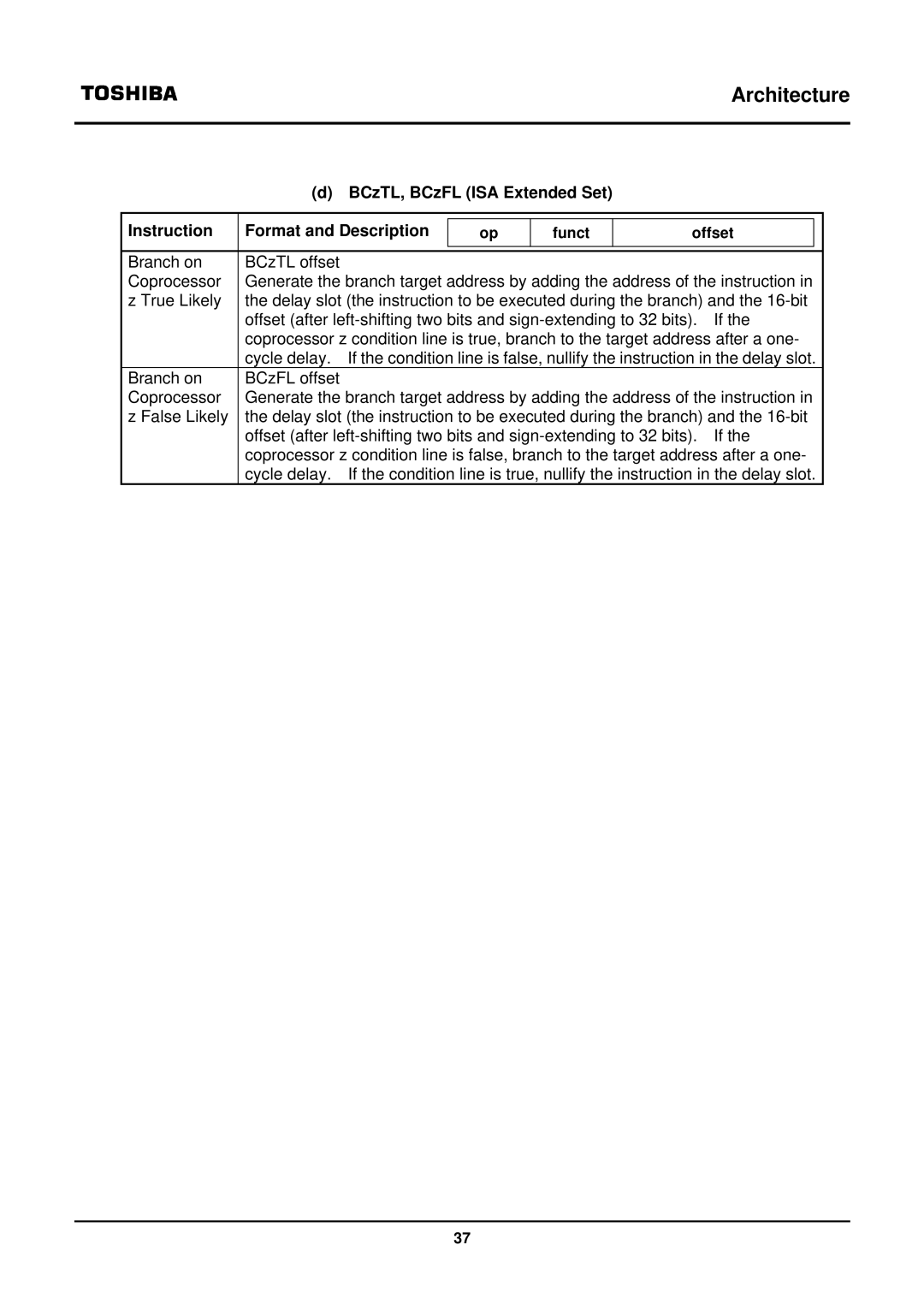 Toshiba TX39 user manual Architecture 