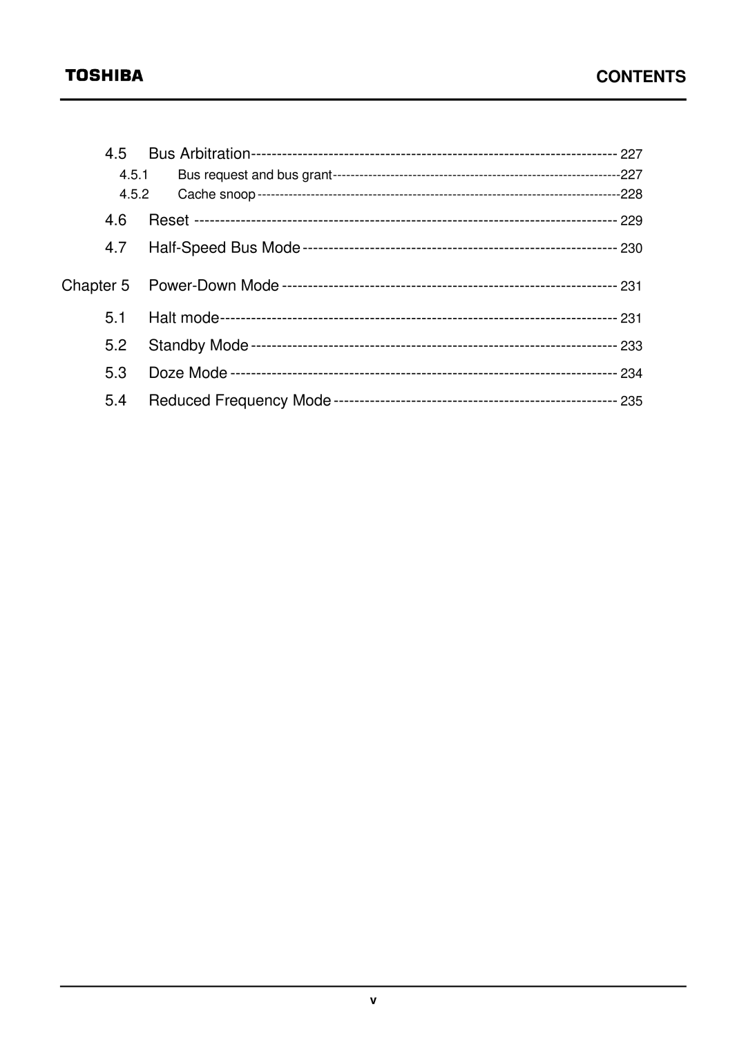 Toshiba TX39 user manual Bus request and bus grant 227 Cache snoop 228, 229, 230, 231, 233, 234, 235 