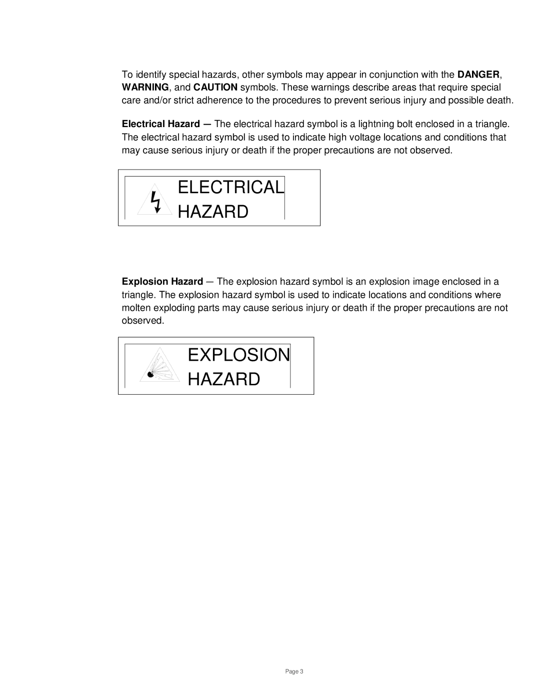 Toshiba V200 user manual Electrical Hazard 