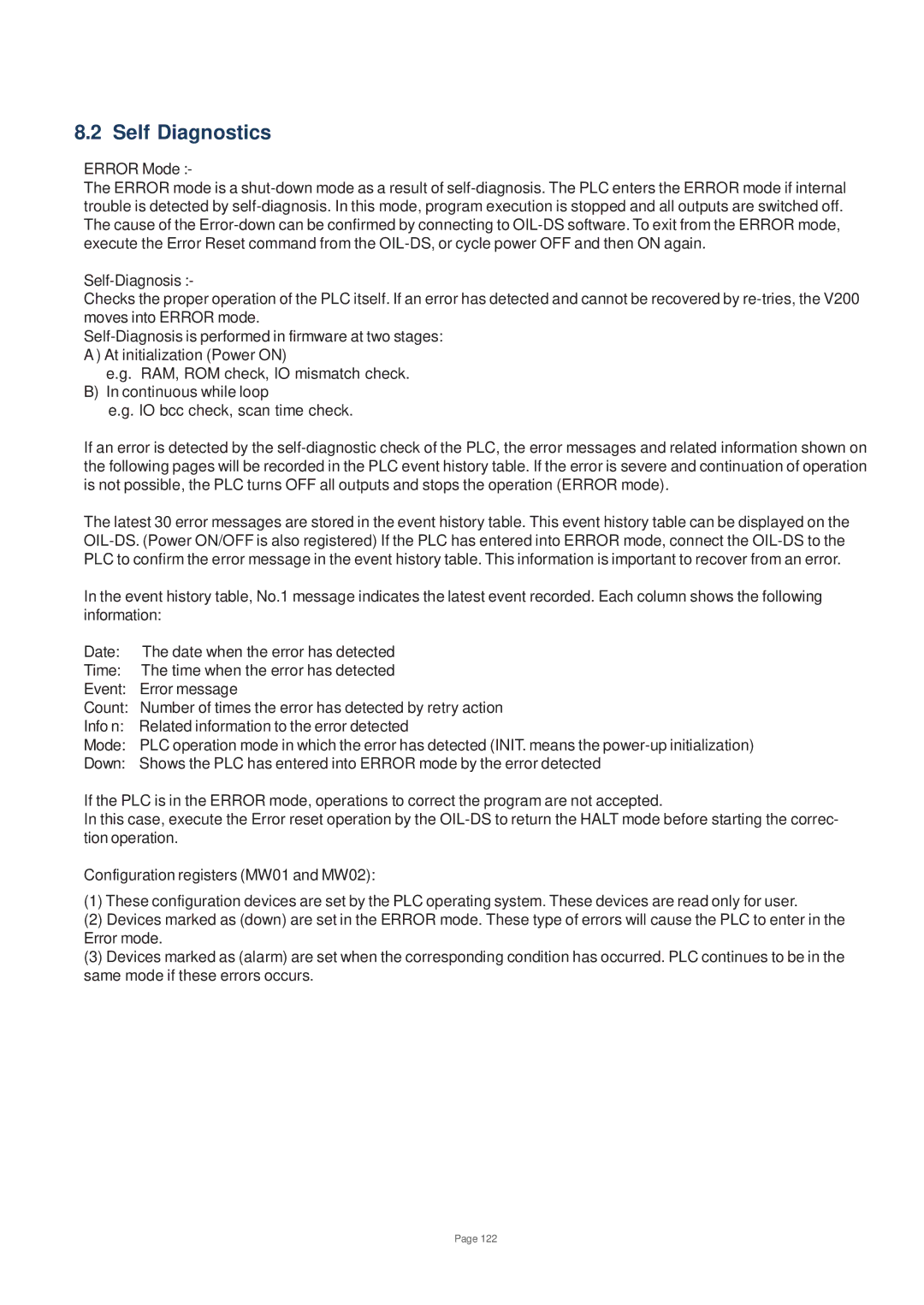 Toshiba V200 user manual Self Diagnostics 