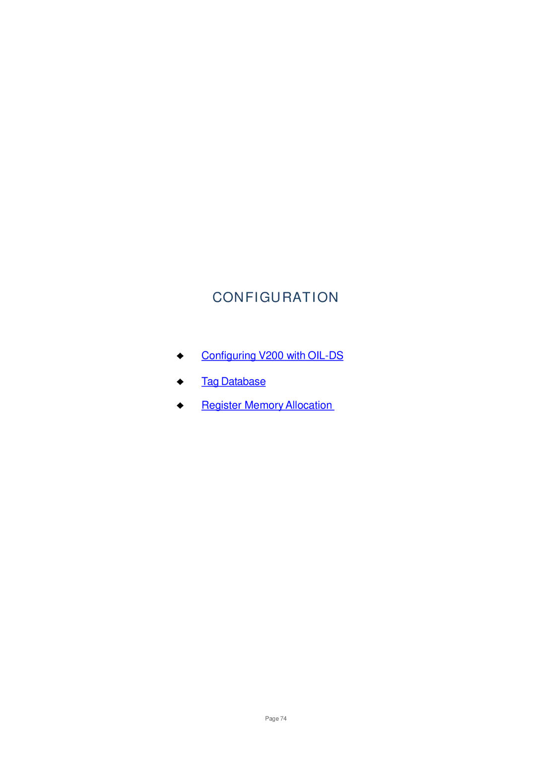 Toshiba V200 user manual Configuration 