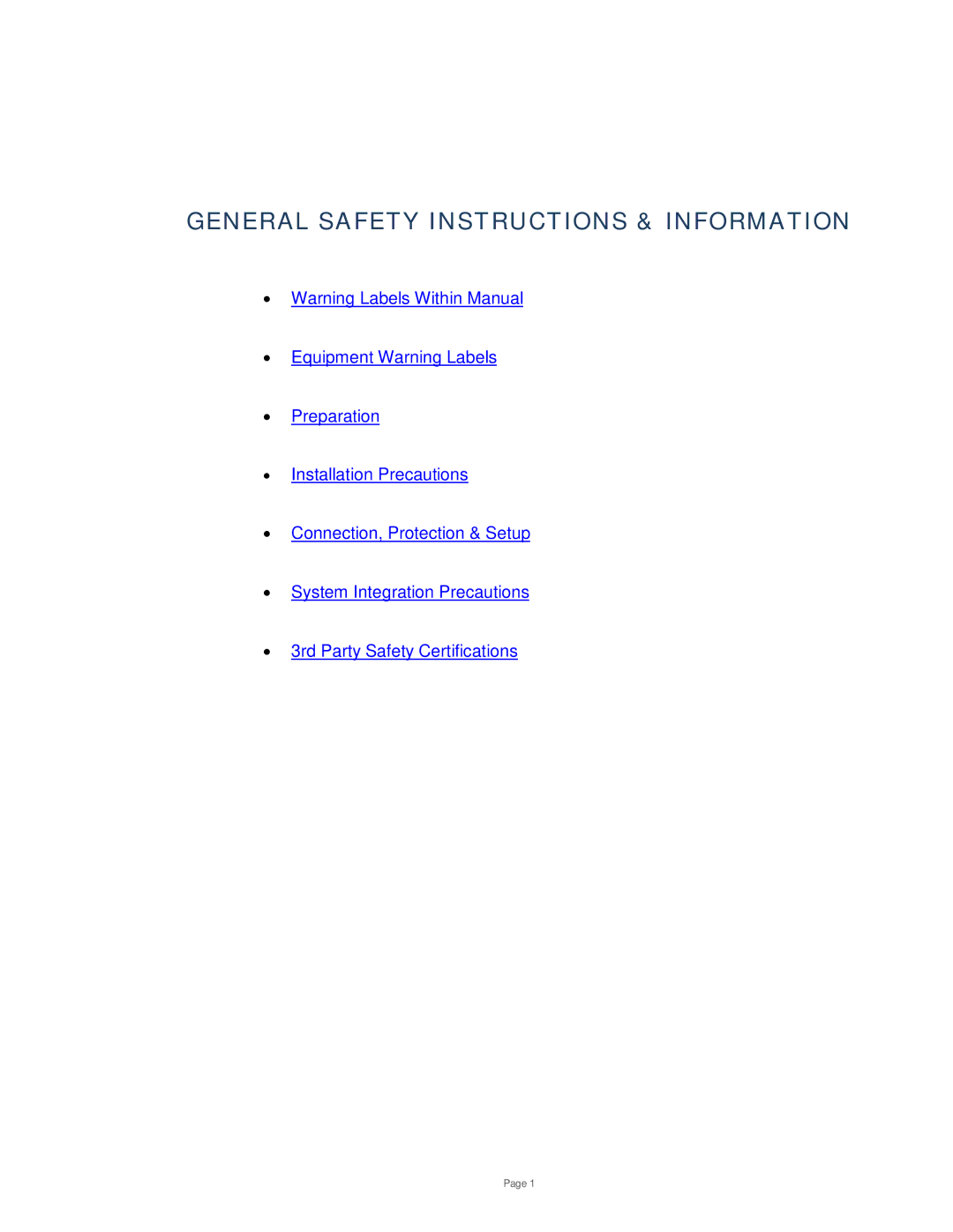 Toshiba V200 user manual General Safety Instructions & Information 