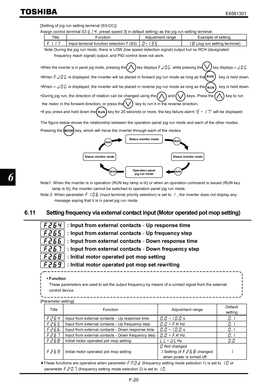 Toshiba VF-AS1 instruction manual Status monitor mode 