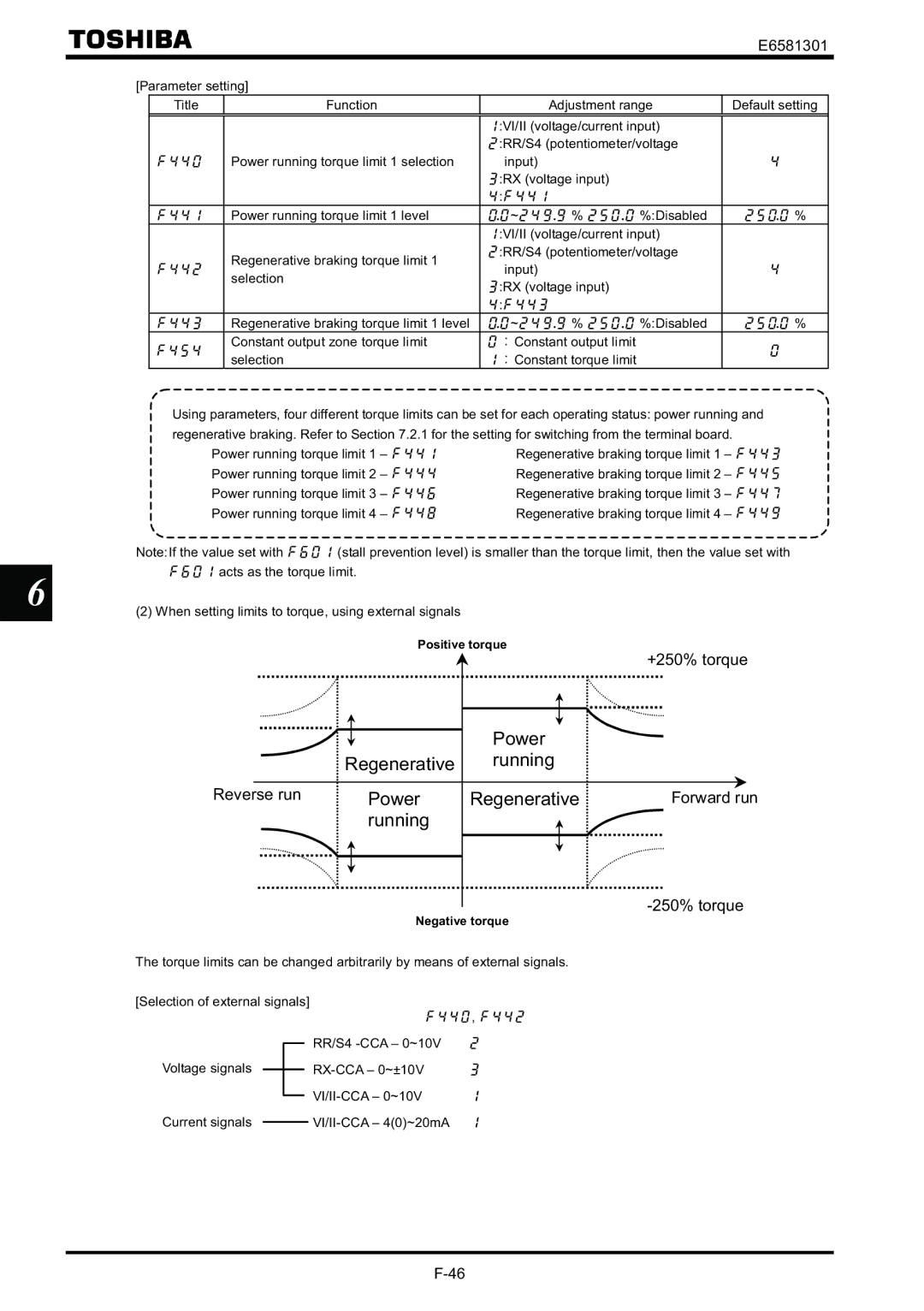 Toshiba VF-AS1 instruction manual Power Regenerative Running 