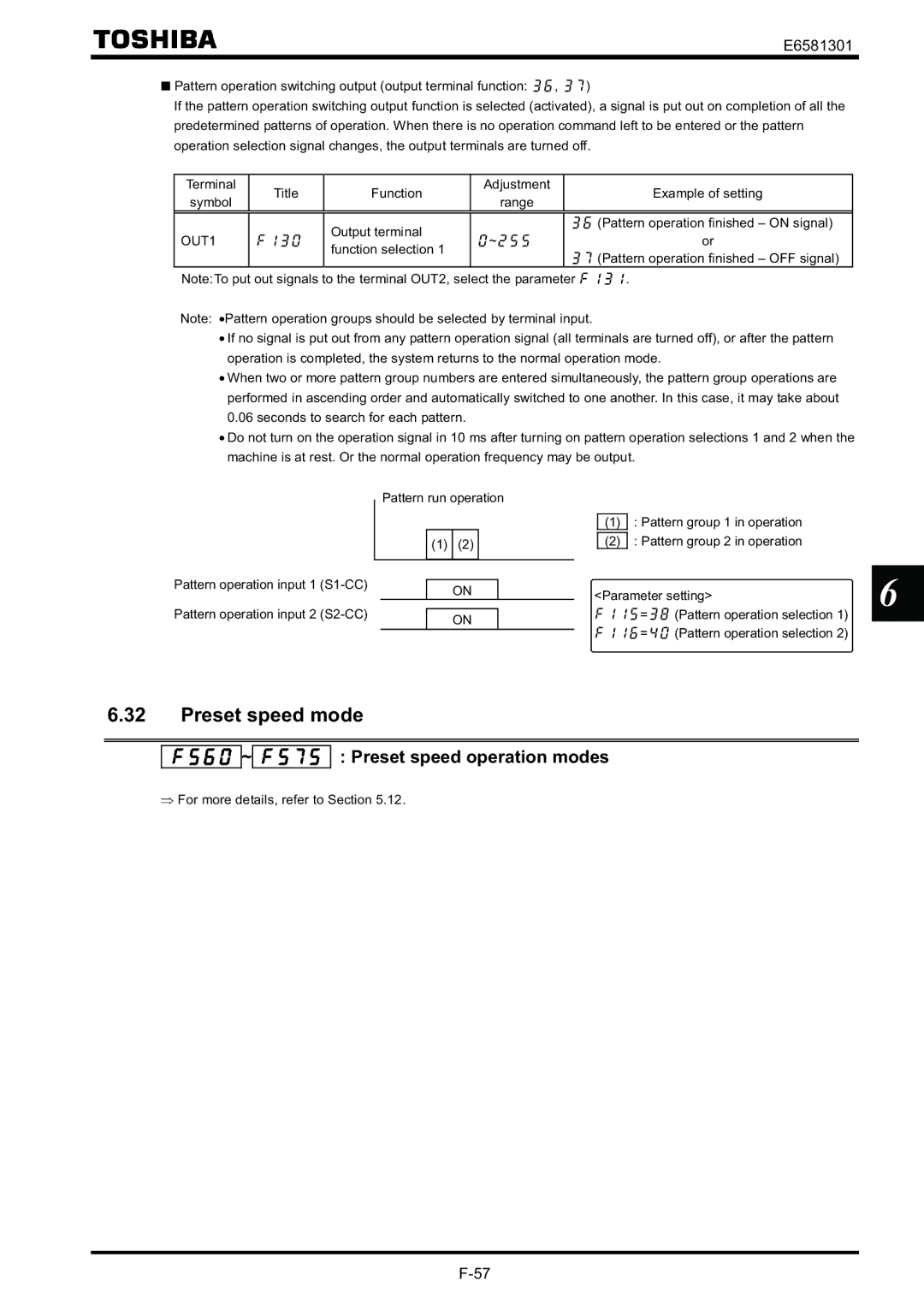 Toshiba VF-AS1 instruction manual Preset speed mode, ~ Preset speed operation modes, Function selection 