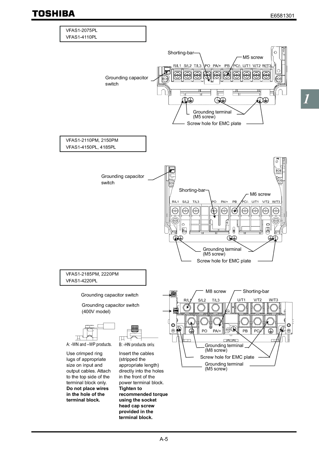 Toshiba VF-AS1 instruction manual E6581301 