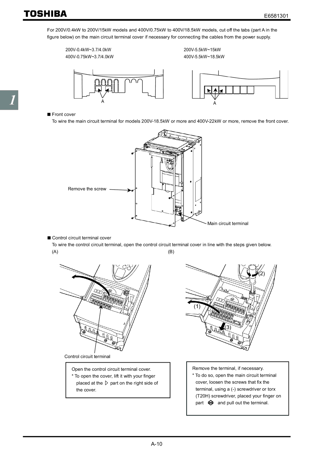 Toshiba VF-AS1 instruction manual E6581301 