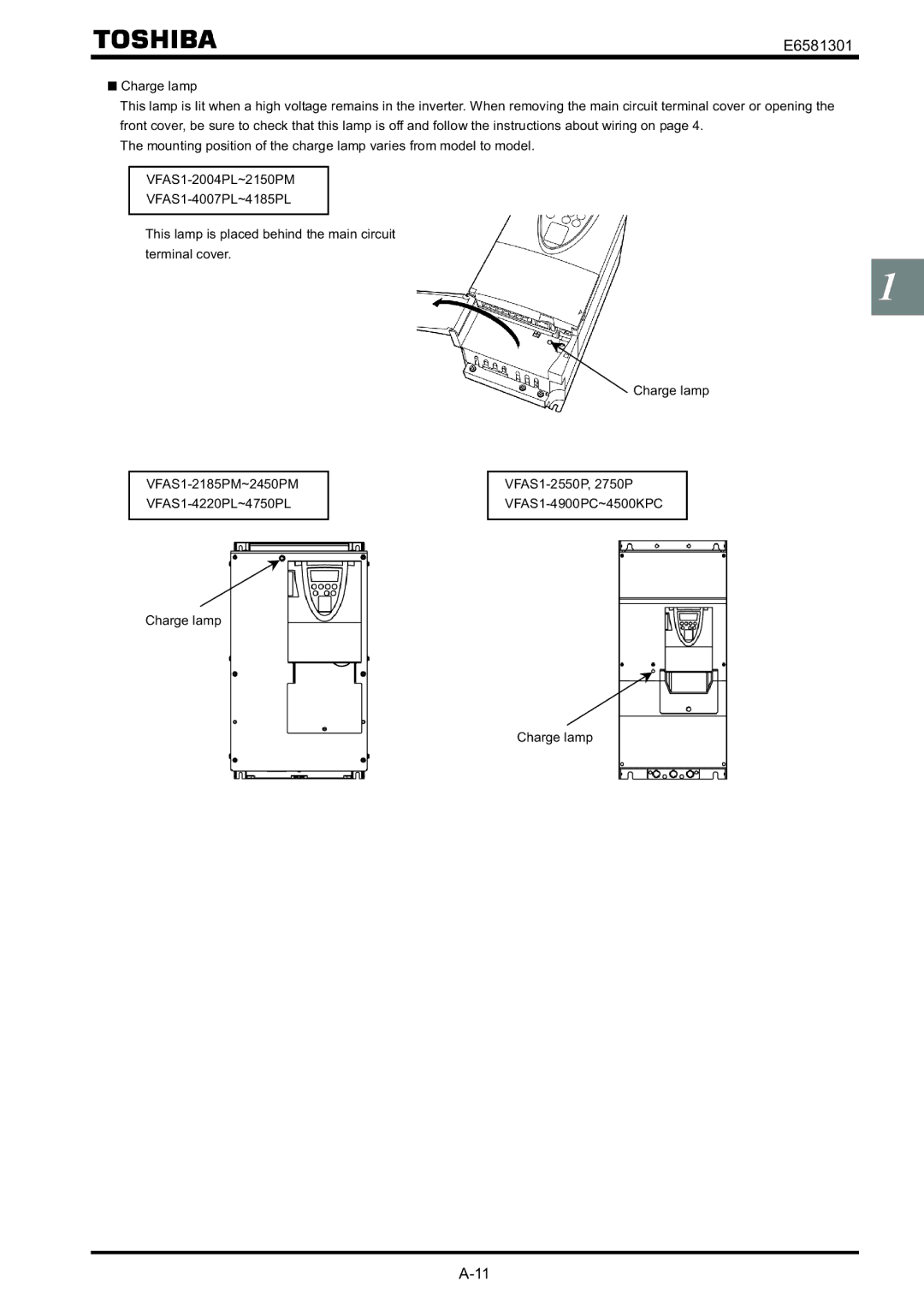 Toshiba VF-AS1 instruction manual E6581301 