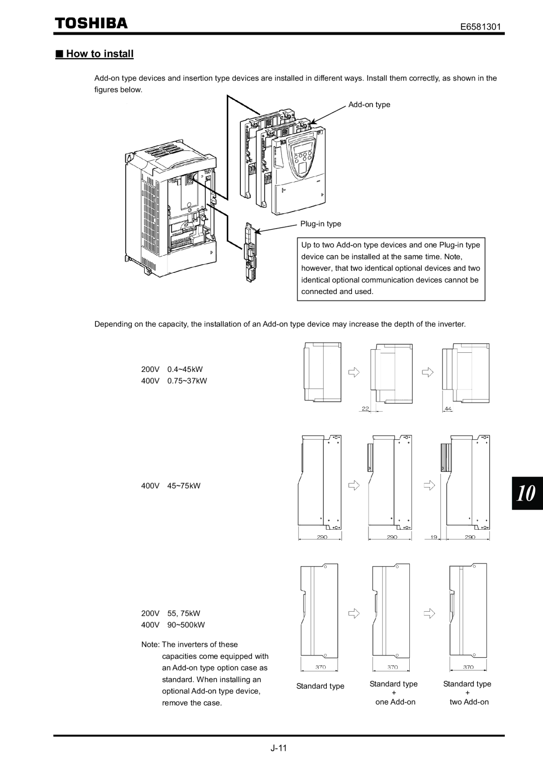 Toshiba VF-AS1 instruction manual How to install 