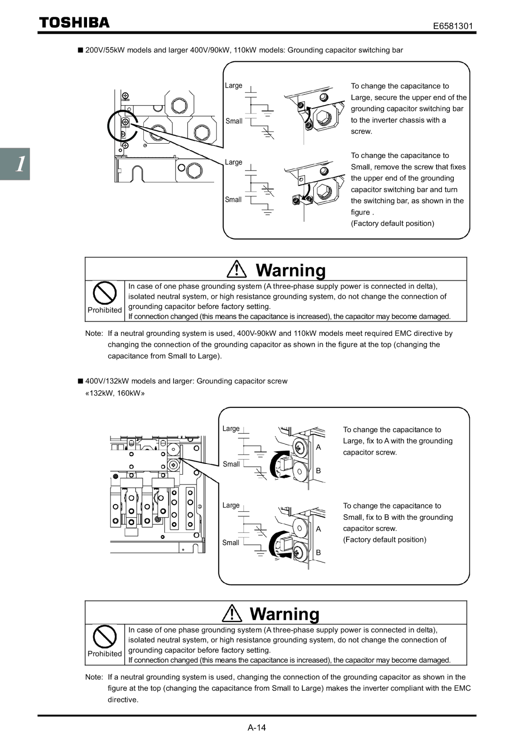 Toshiba VF-AS1 instruction manual Small 