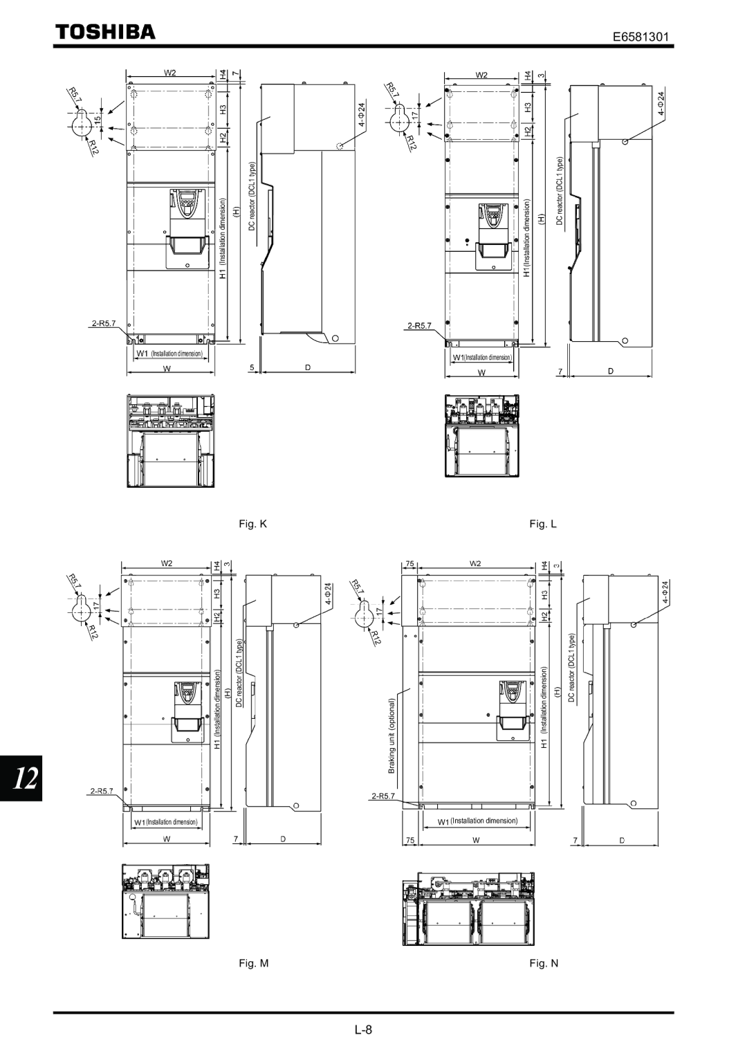 Toshiba VF-AS1 instruction manual Fig. K 