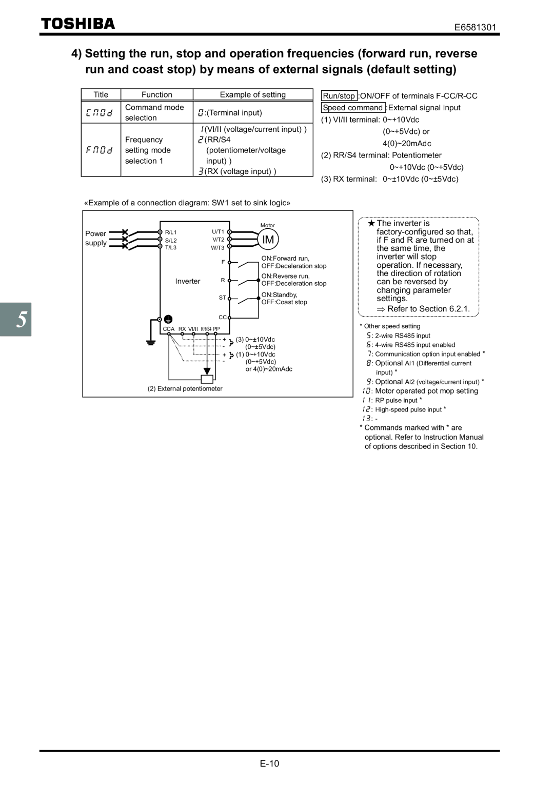 Toshiba VF-AS1 instruction manual Or 40~20mAdc 