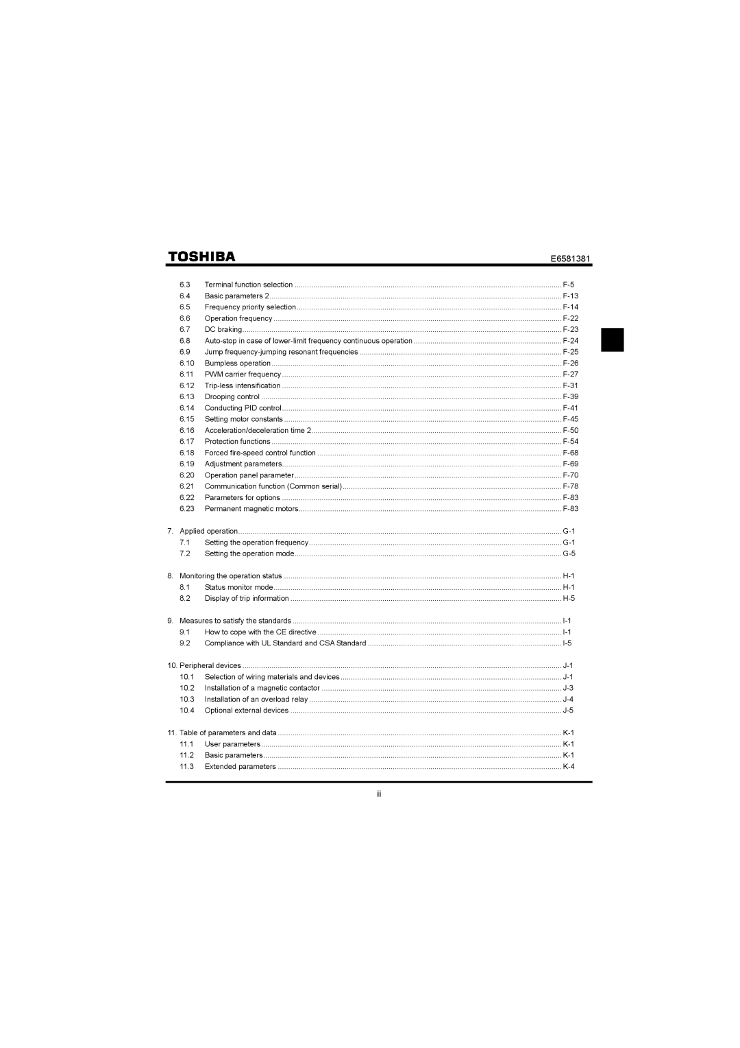 Toshiba VF-FS1 instruction manual E6581381 