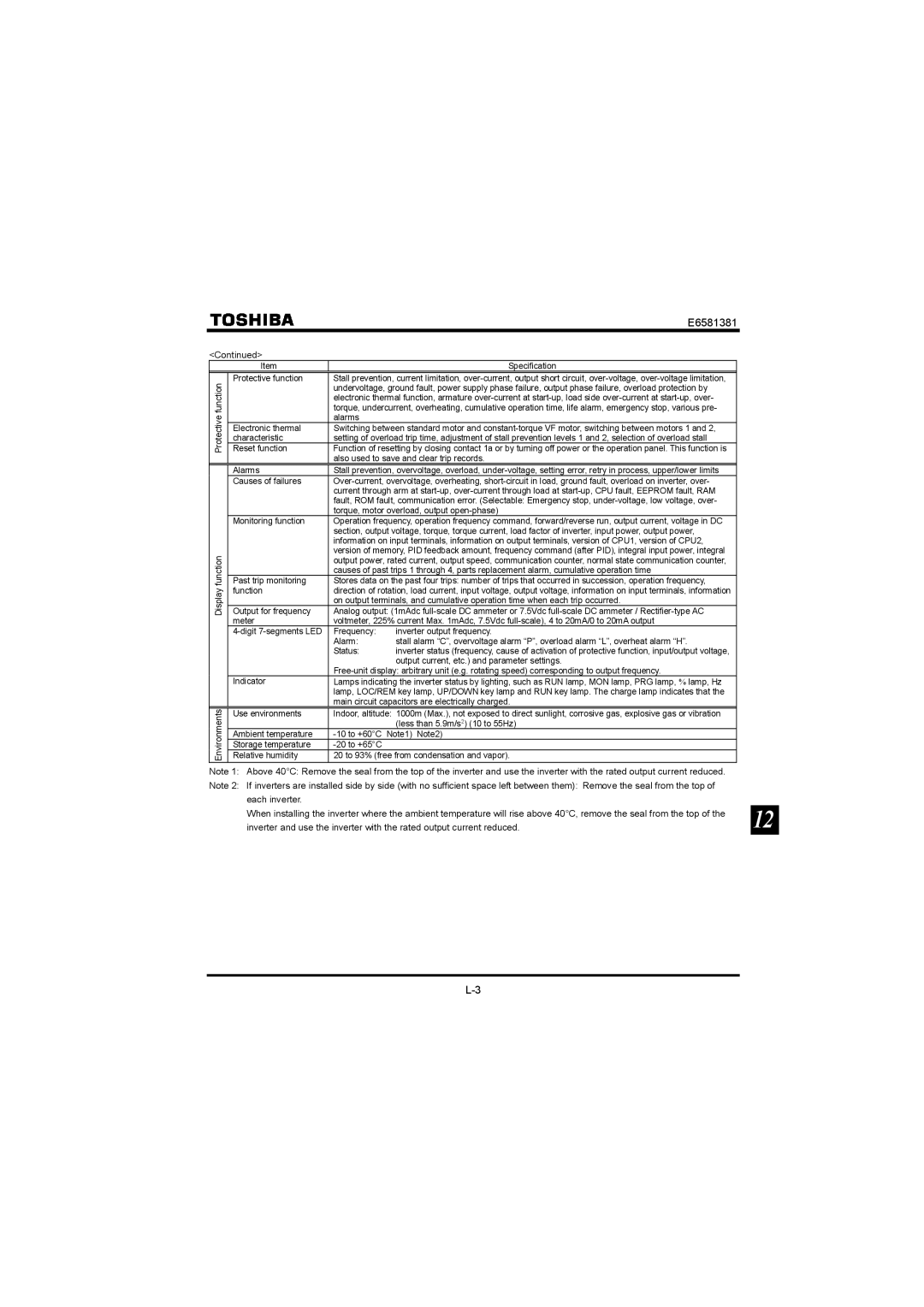 Toshiba VF-FS1 instruction manual Display 