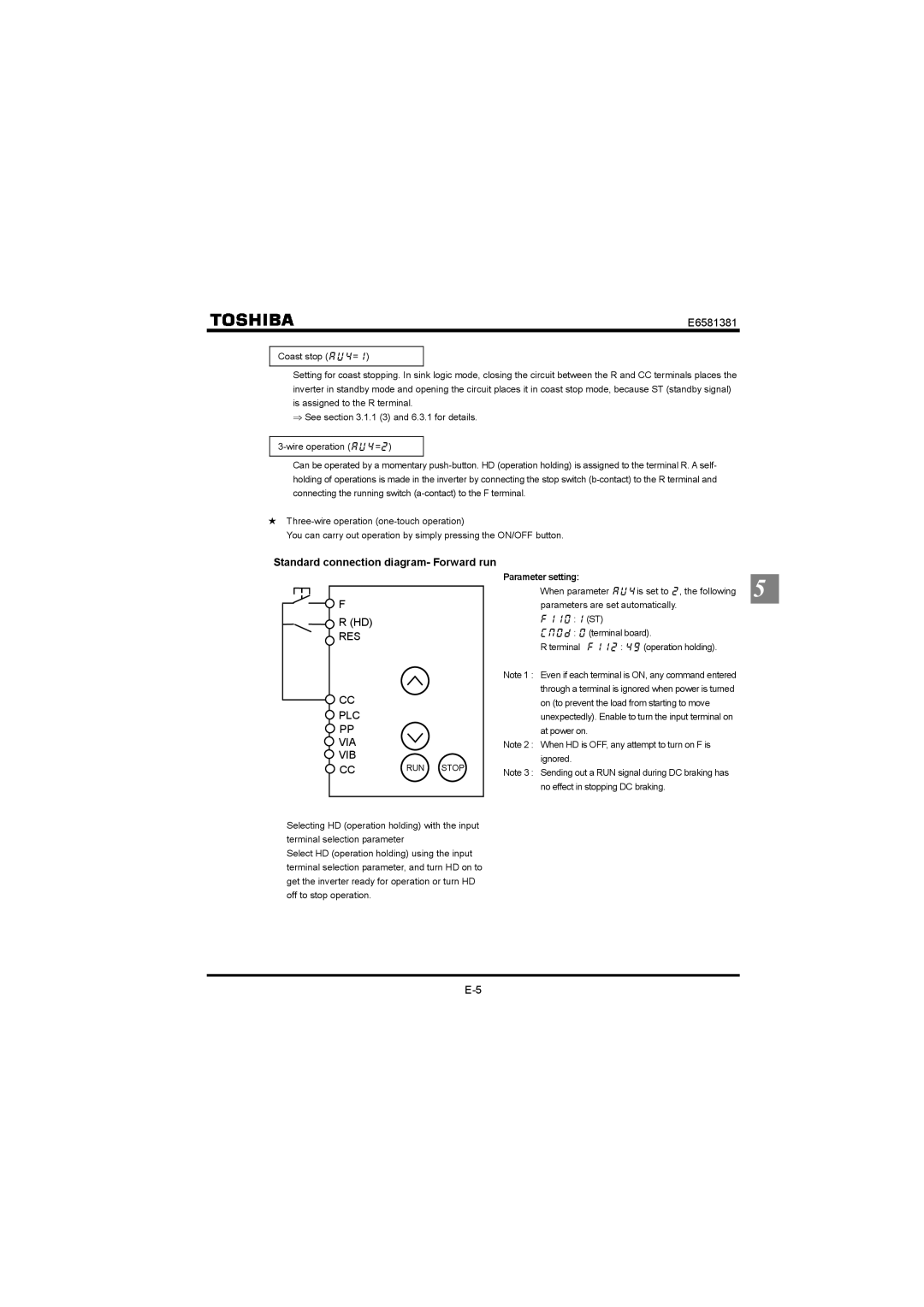 Toshiba VF-FS1 instruction manual Res Plc Via Vib 