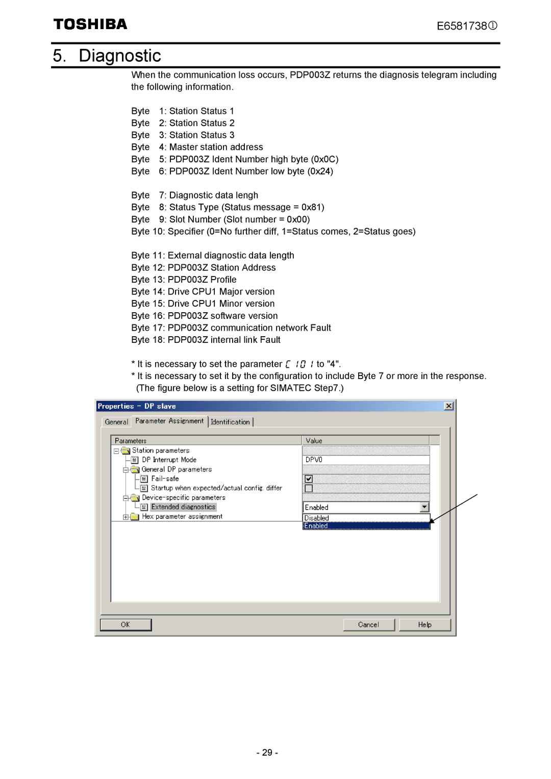 Toshiba VF-MB1/S15 instruction manual Diagnostic 