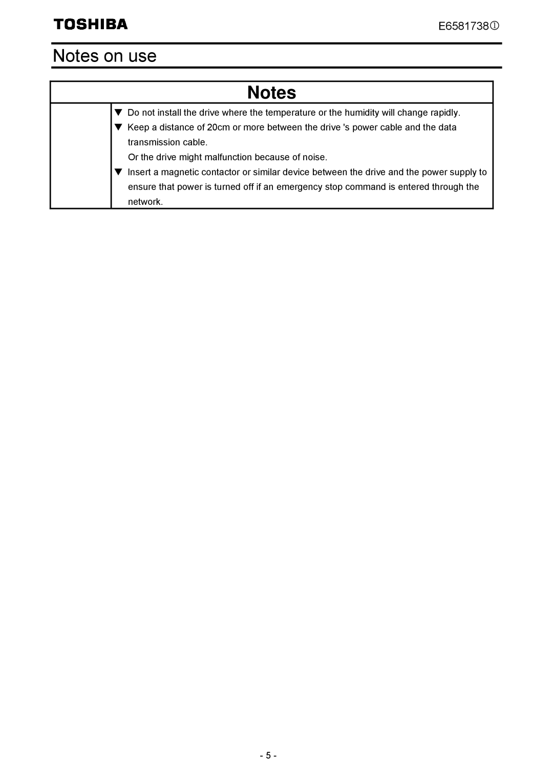 Toshiba VF-MB1/S15 instruction manual E6581738 