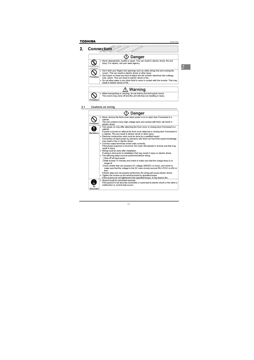 Toshiba VF-nC1 instruction manual Connection 