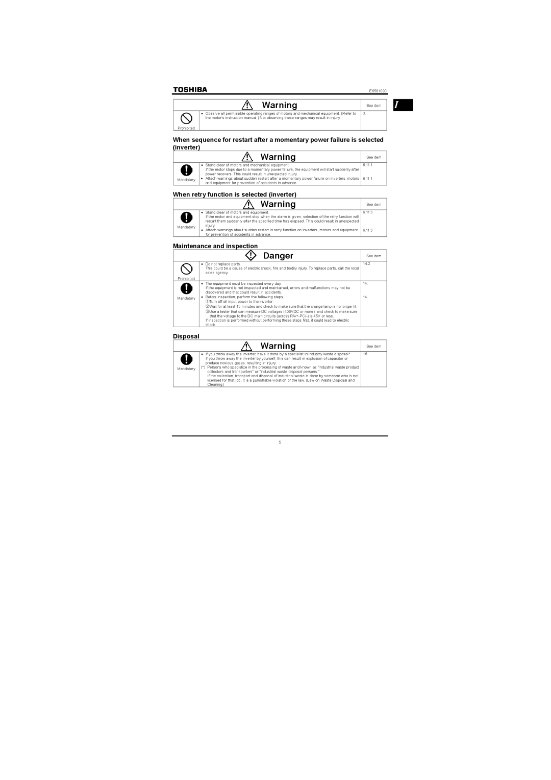 Toshiba VF-nC1 instruction manual When retry function is selected inverter 