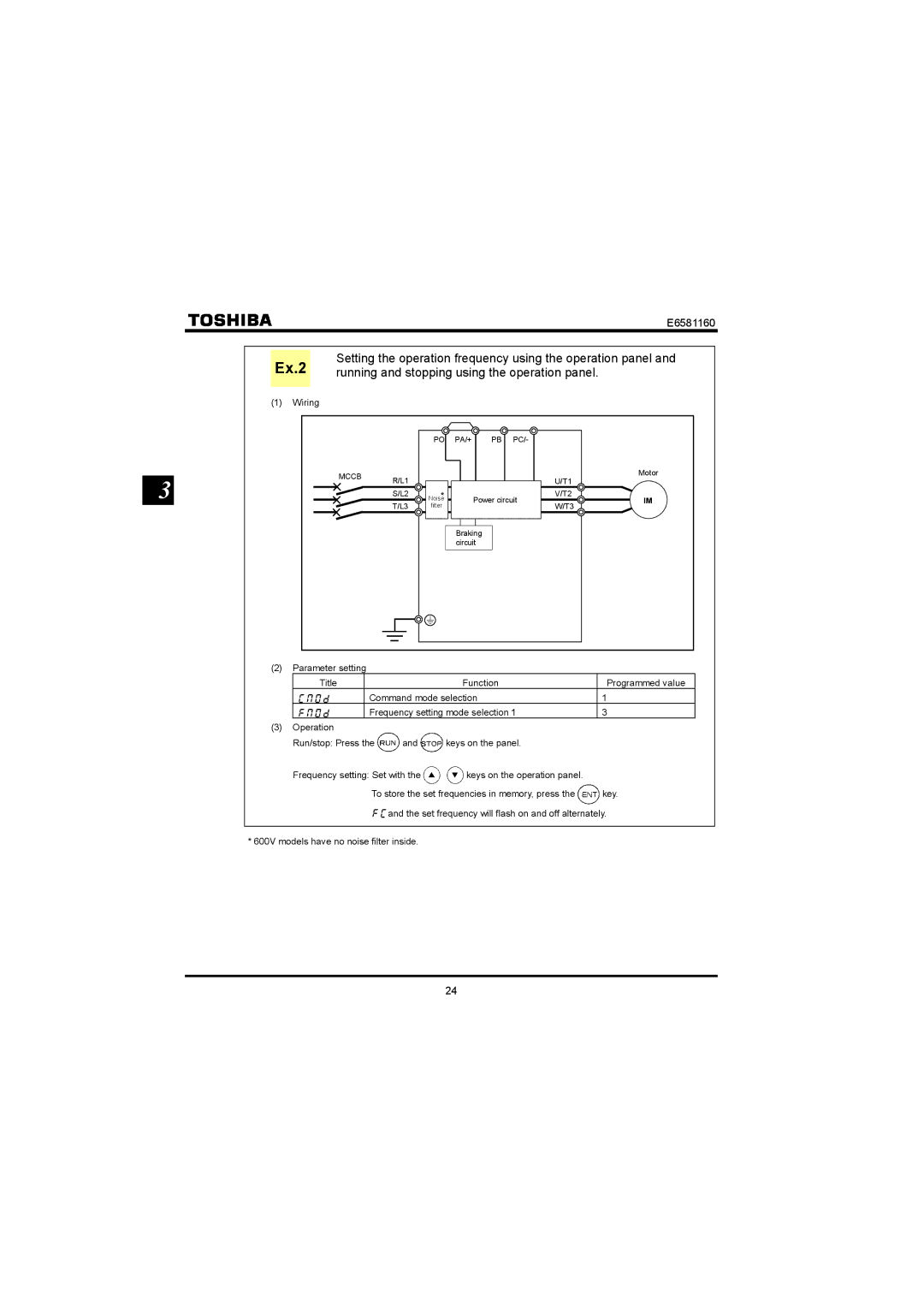 Toshiba VF-S11 manual Ex.2 