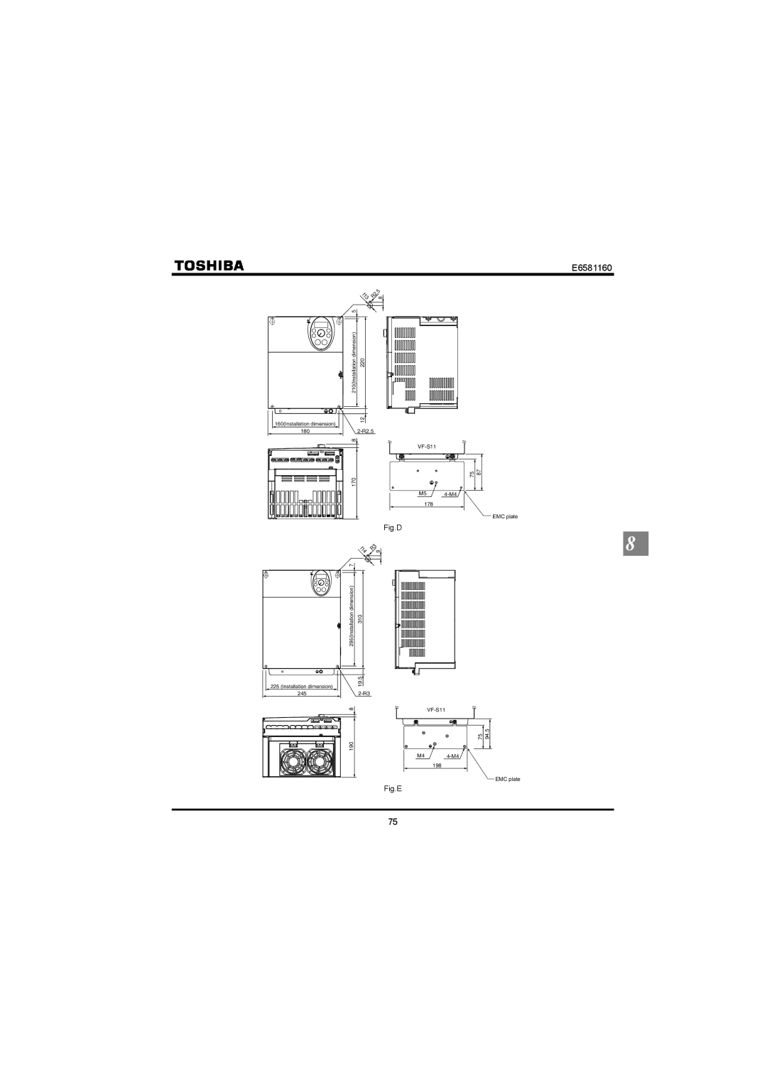 Toshiba VF-S11 manual Fig.D 