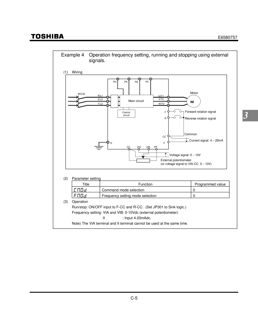 Toshiba VF-S9 manual Motor 