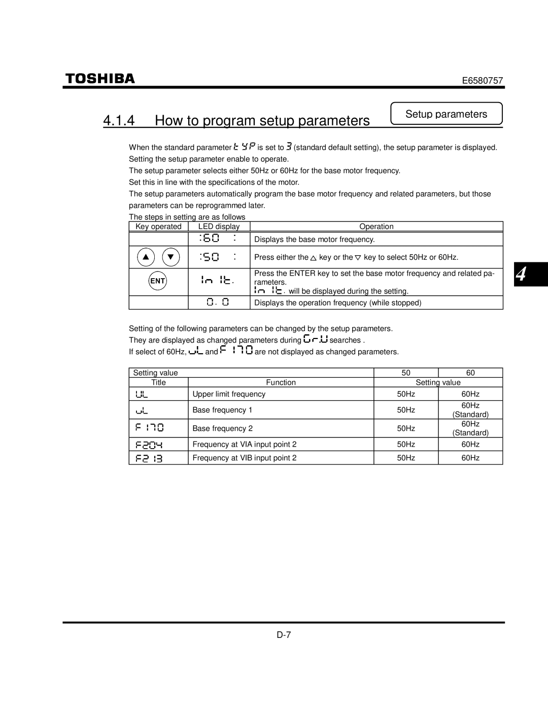 Toshiba VF-S9 manual How to program setup parameters 