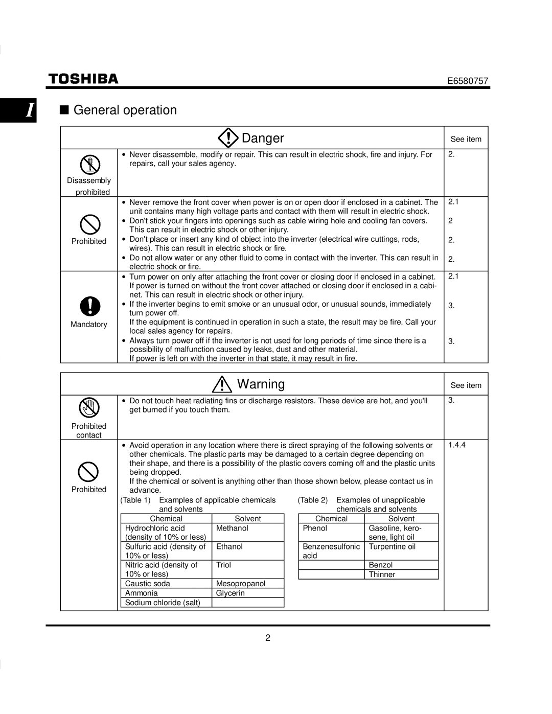 Toshiba VF-S9 manual General operation 