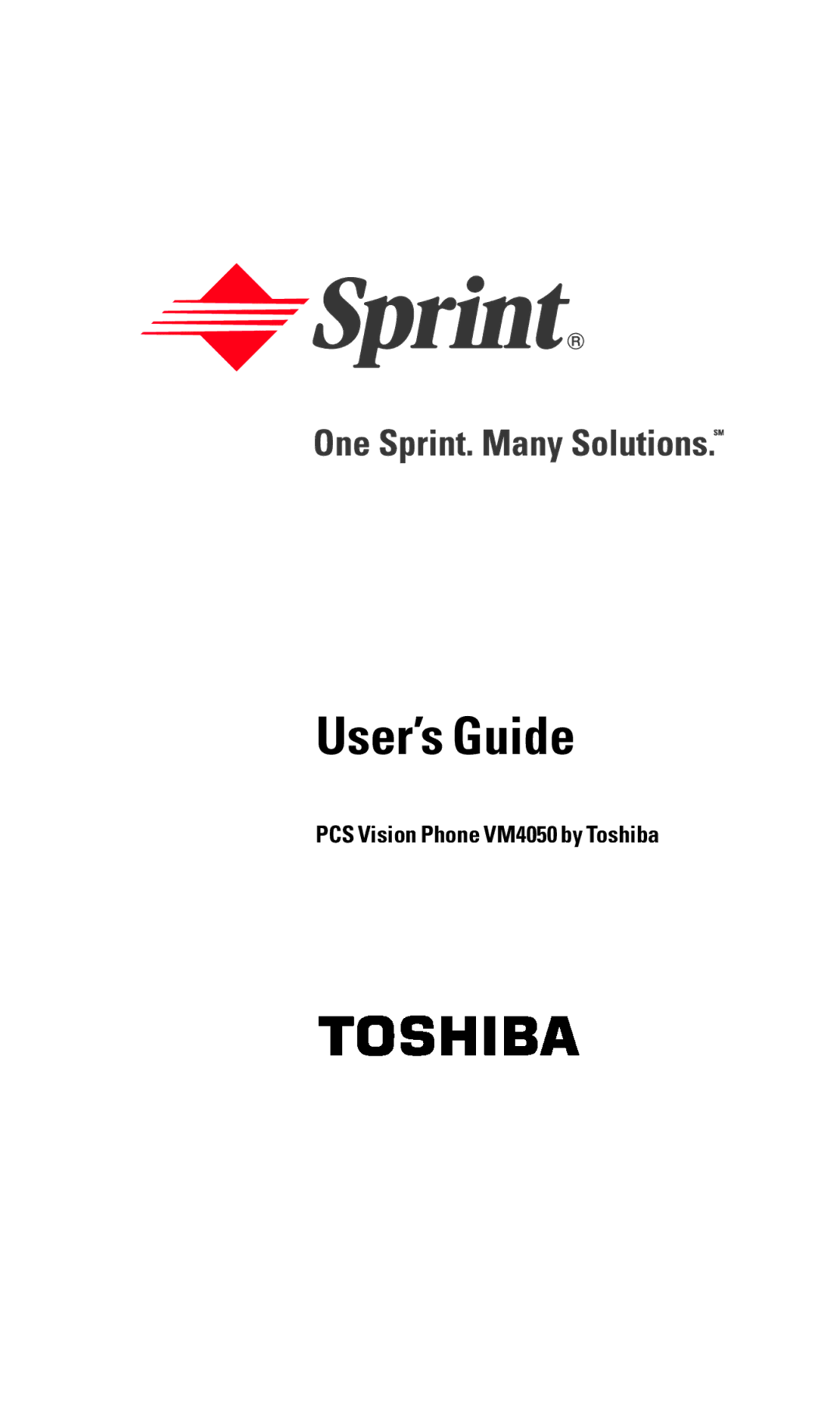 Toshiba manual User’s Guide, PCS Vision Phone VM4050 by Toshiba 