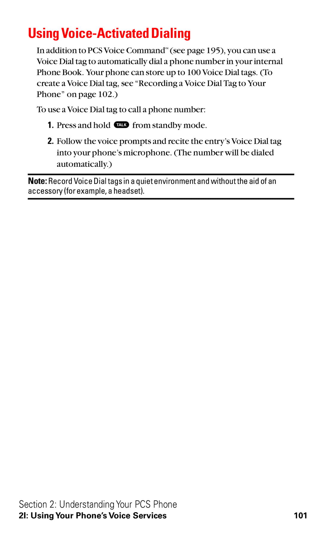 Toshiba VM4050 manual Using Voice-Activated Dialing 