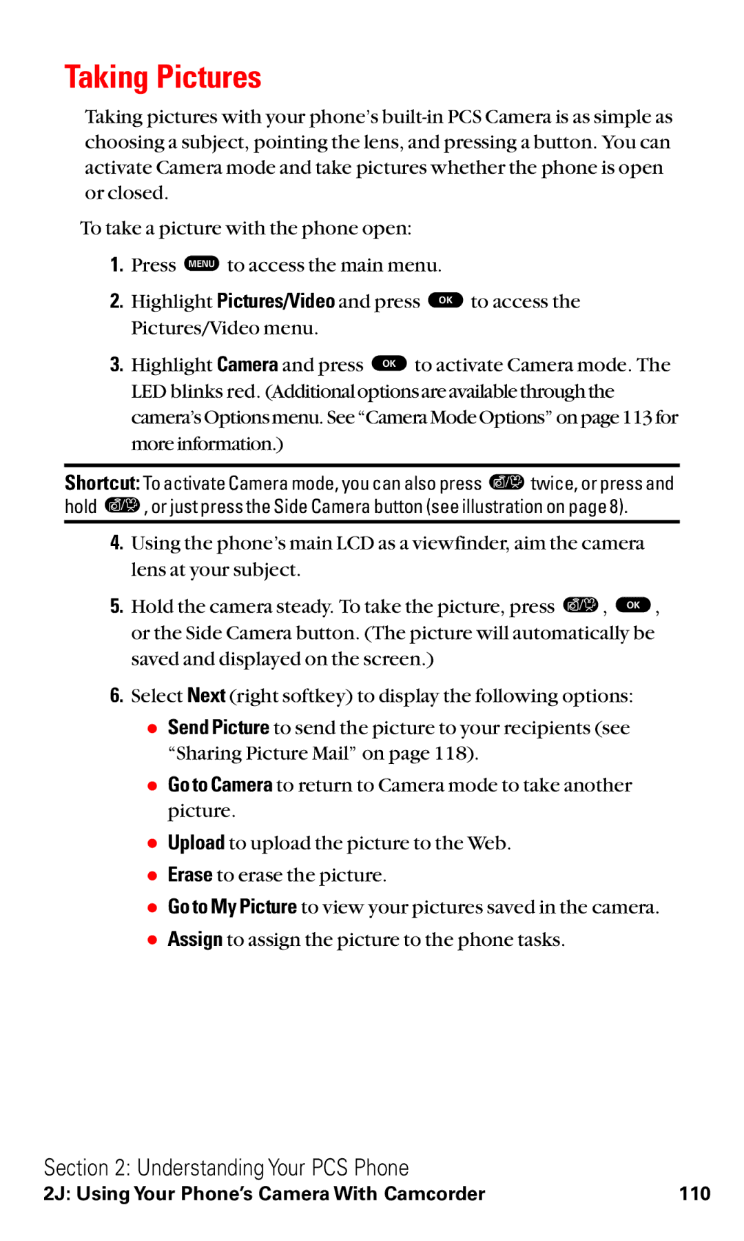 Toshiba VM4050 manual Taking Pictures, More information 